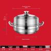 Yunshuang 304 Stainless Steel Steamer & Soup Pot