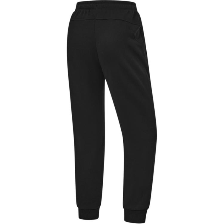 Li-Ning Comfortable Warm Fleece Regular Casual Knitted Sports Pants Women Bottoms Black AKLTA58-1