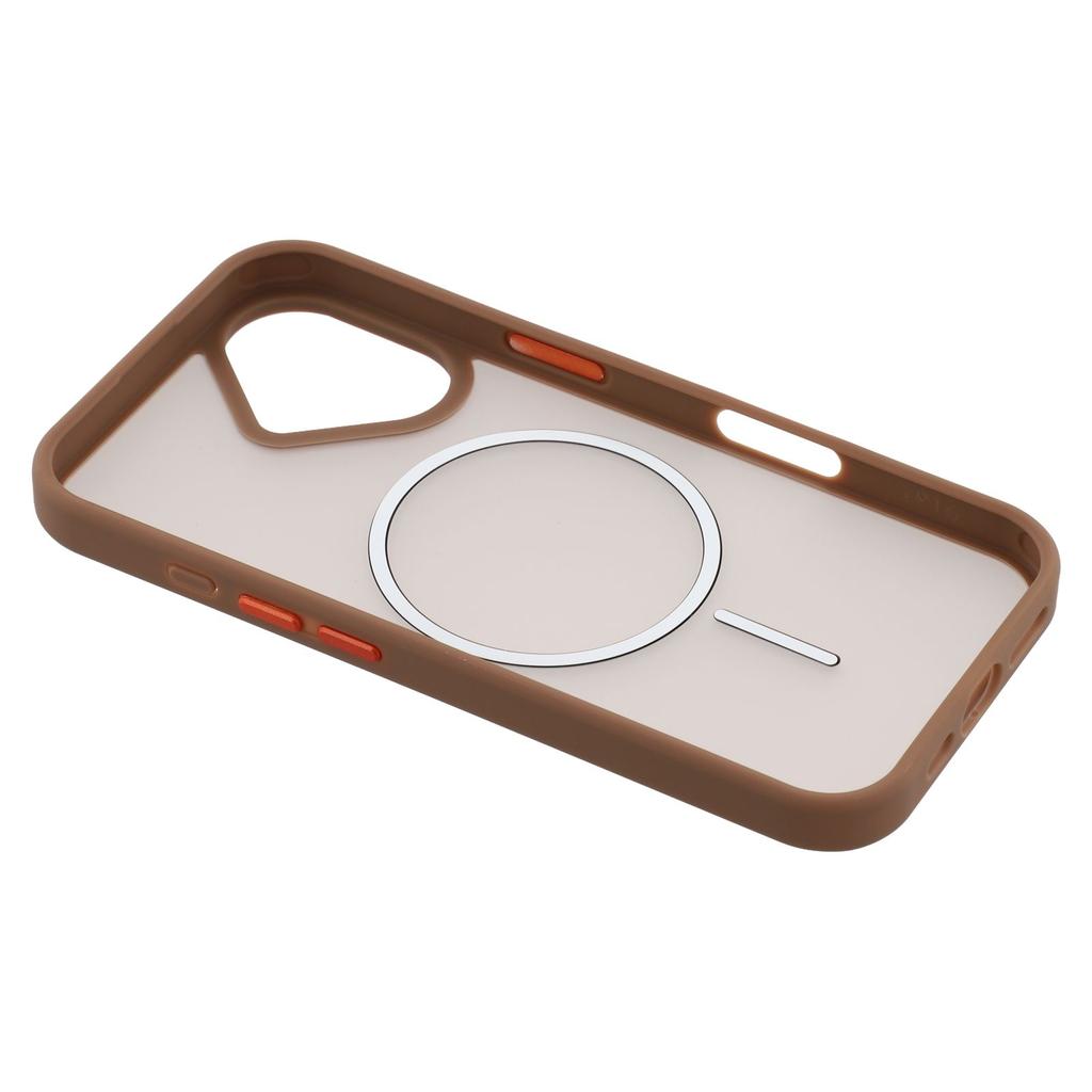 For iPhone 16 Magnetic Case Skin Touch TPU+PC Phone Back Cover