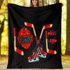 Ice Hockey Theme Printed Blanket - Perfect for Couch, Bed, Travel & Outdoor Use | Machine Washable, Cozy & Durable.