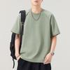 Solid Color Short-sleeved T-shirt for Men's Round Neck Five-point Sleeve Japanese Loose T-shirt Versatile