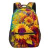 Cartoon Cartoon Kpop Youthful School Bags Unisex Sunflower Travel Bags 3D Print Oxford Waterproof Notebook Shoulder Backpacks