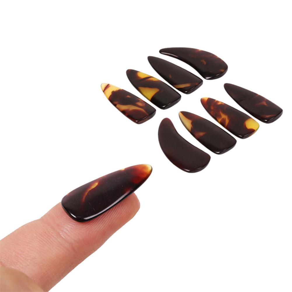 Guqin Nails Professional-Grade Nail Tips for Adults and Children Multicolored Nail Tips for Playing The Guqin and Guzheng Artificial Nails