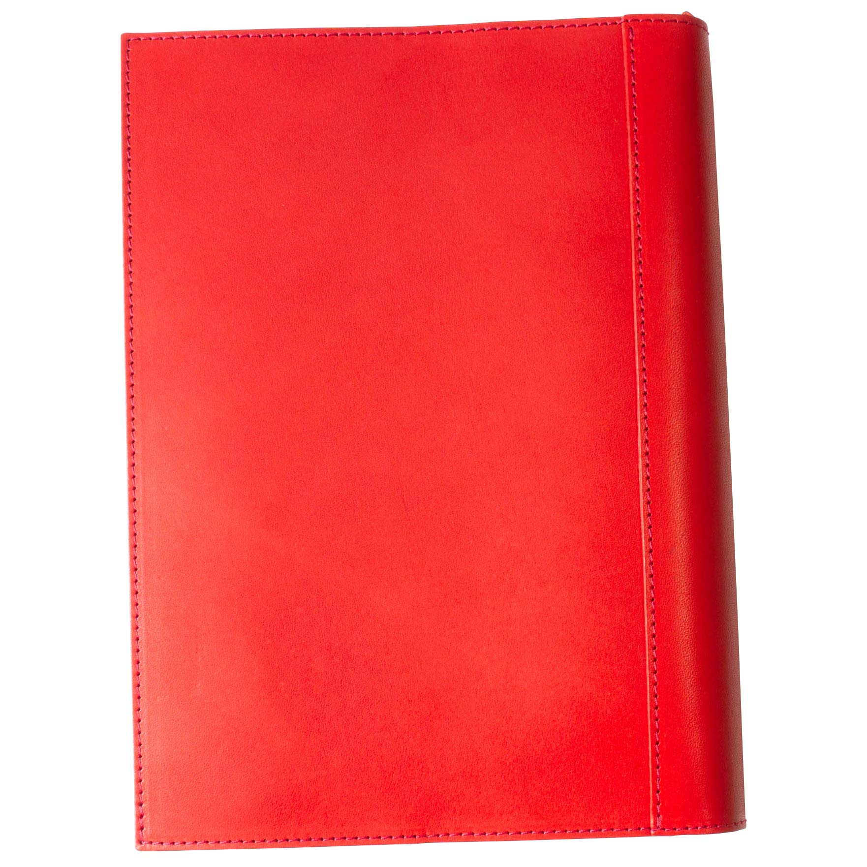 

TRASCO Book Genuine Leather Japanese Smooth to the Vegetable Tanned Leather A5 C&L Cover, [Classic Craftsmanship] touch, (Bookmark Included) (Red,