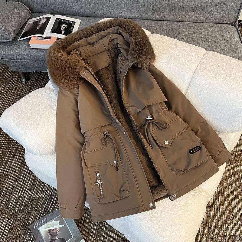 Women's Winter Korean Version of The Big Fur Collar Down Padded Jacket Fashion Plus Size Thicker Coat