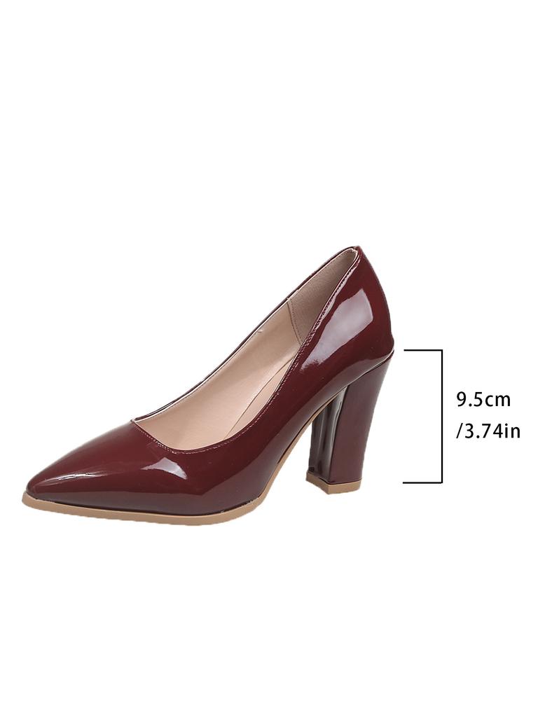 High heels trendy four-season fairy style pointed head shallow mouth thick heel temperament fashion shoes