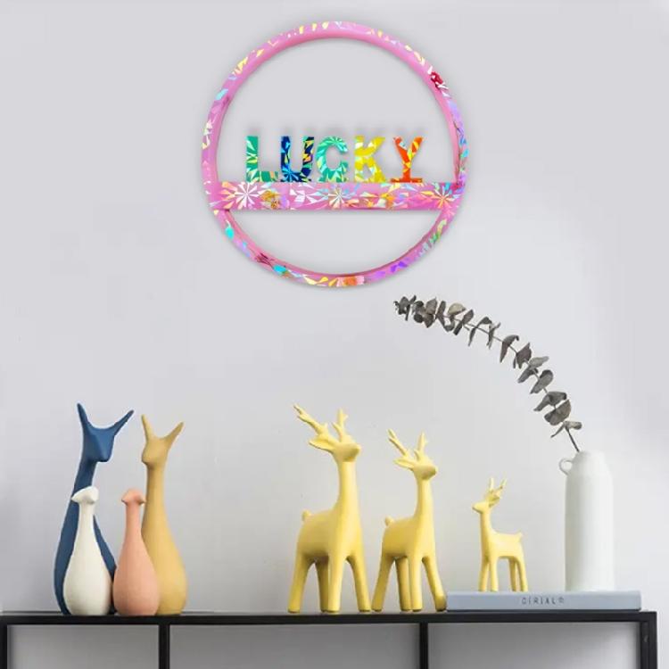 Round Door Sign Silicone Mold Sturdy Silicone Round Door Tag Molding Tool for Crafty Homeowners and Hobbyists