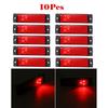 10x 12V 24V 3-LED Car Side Marker Lights Clearance Turn Signal Reflector Stop Indicator Lamps Truck Trailer Caravan Lorry Van