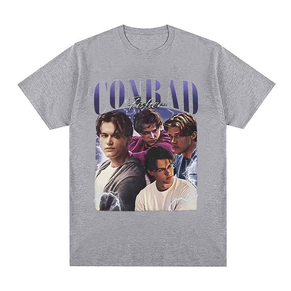 Retro Conrad Fisher Graphic T-shirt for Men, Gothic Fashion Trend, Summer Print, 100% Pure Cotton Loose Casual T-shirt
