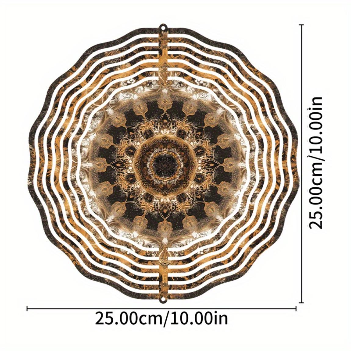 

10 Inch Hanging Wind Spinner Bohemian Style Metal Wind Chime with 360 Degree Hook for Garden Balcony Yard Decor Summer Spring Gift 01A