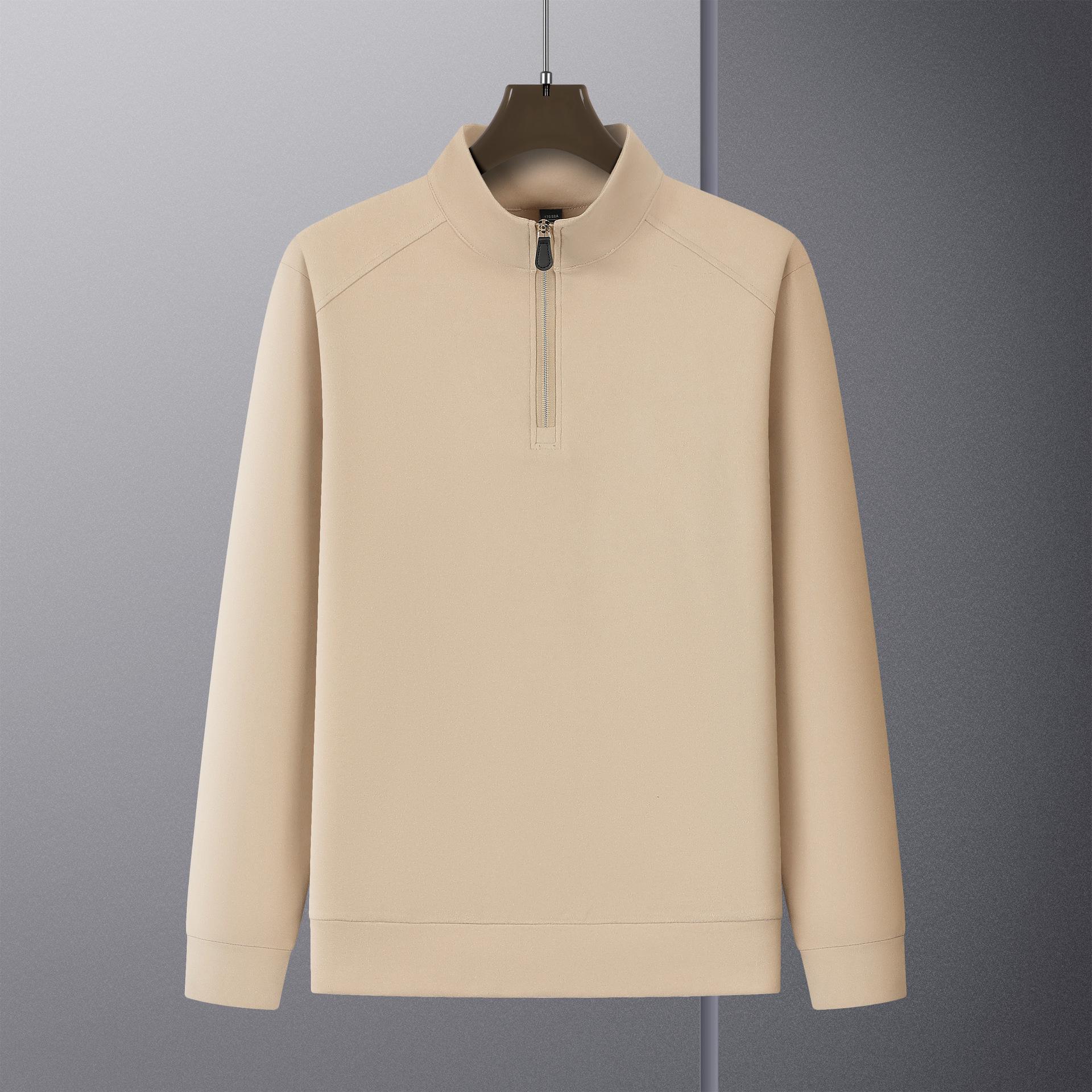 

Men’s Thickened Half-Zip Stand-Up Collar Hoodie - Autumn/Winter Sport Casual Top 180/2XL (150-170 jin)