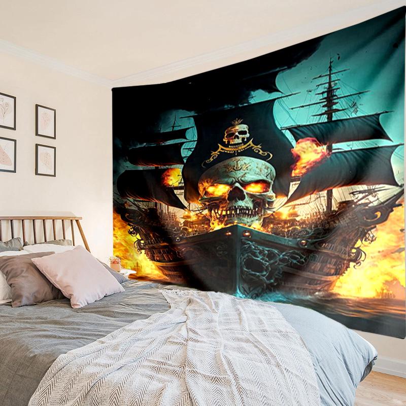 Pirate Ship Adventure Tapestry Room Decoration Wall Hanging for Living Room Bedroom, dormitory, Birthday and Christmas gifts