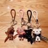 Teddy Resin Stylish Bear Keychain Fashionable Car Key Ring Ornament Cute Design