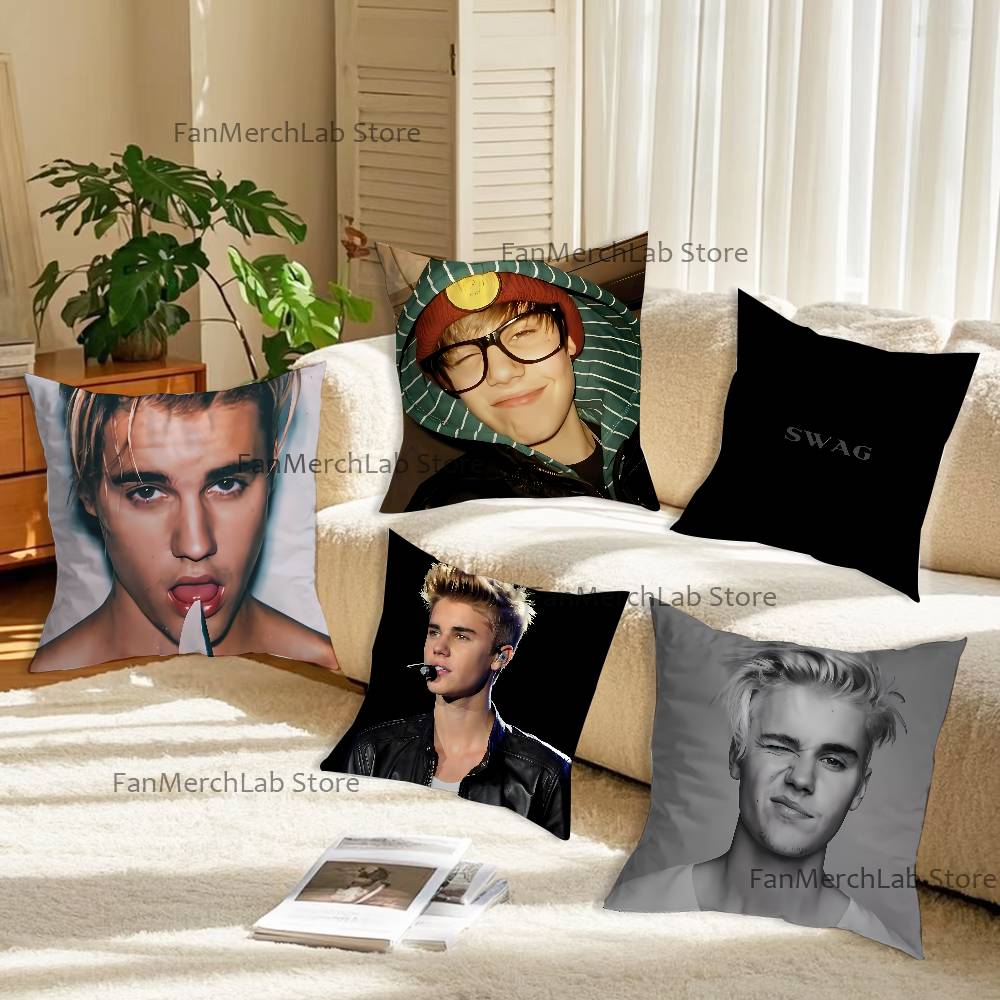 Singer JJustin BBieberS Pillow Case Ultra Soft Skin Friendly Fabric Cloud Like Comfort Concealed Zipper