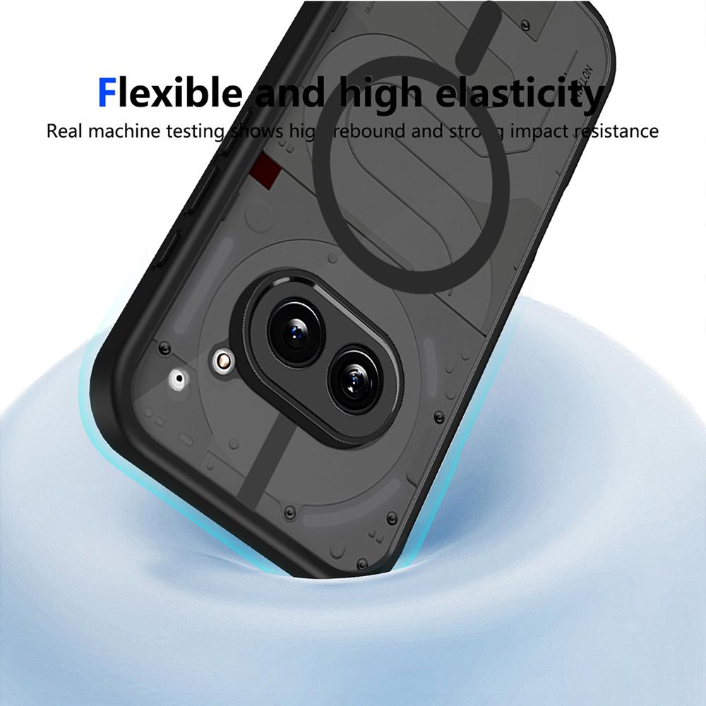 KEYSION Magnetic Phone Case for Nothing Phone 2A Plus Silicone+PC Matte Translucent Shockproof Back Cover for Nothing Phone 2A