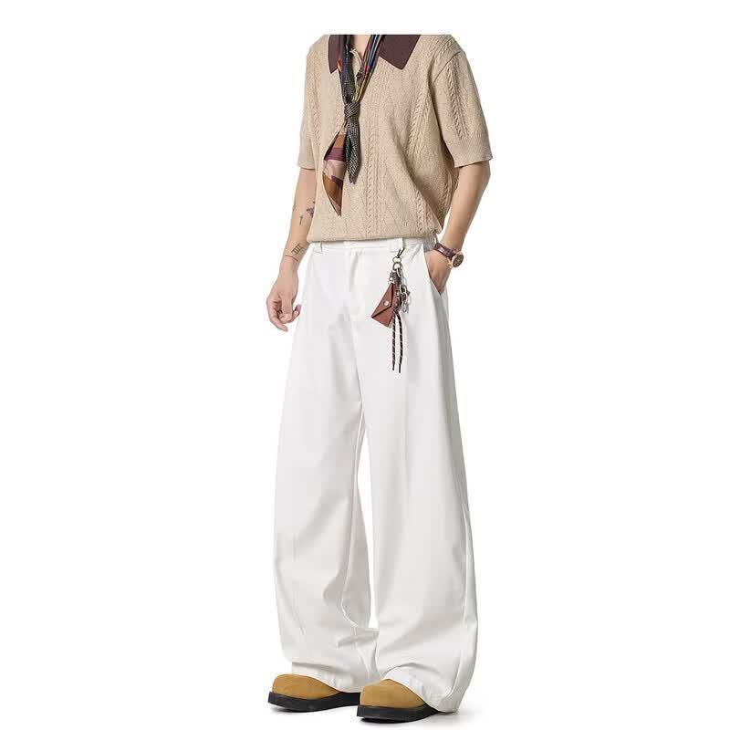 ICH MODE Men's Summer Casual Wide-Leg Trousers