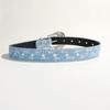 Cintura da Donna Punk Rock Edgy per Jeans Fibbie Charms Pelle PU Cinturino Regolabile