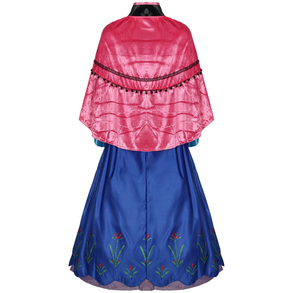 S-3XL Adult Women Princess Anna Cosplay Costume Halloween Arendelle Princess Elsa Uniform Ice Queen Anna Fantasia Fancy Dress