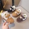 Two-Layer Cotton Velvet Baby Soft Sole Running Shoes, Warm Winter Sneakers for Boys & Girls, Toddler Trainers