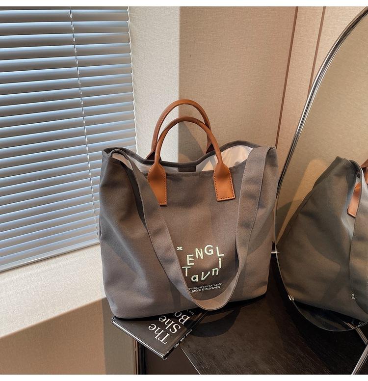 

Canvas bag women s large-capacity new summer versatile casual shoulder messenger bag college student tote bag