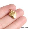 5pcs/Lot Gold Color PVD Stainless Steel Sacred Heart Pendants For Jewelry Making Supplies Sun Love Charm DIY Necklace Bracelets