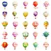 50Pcs Watercolor Hot Air Balloon Stickers – Waterproof Reusable Decals for Luggage, Laptop, Phone
