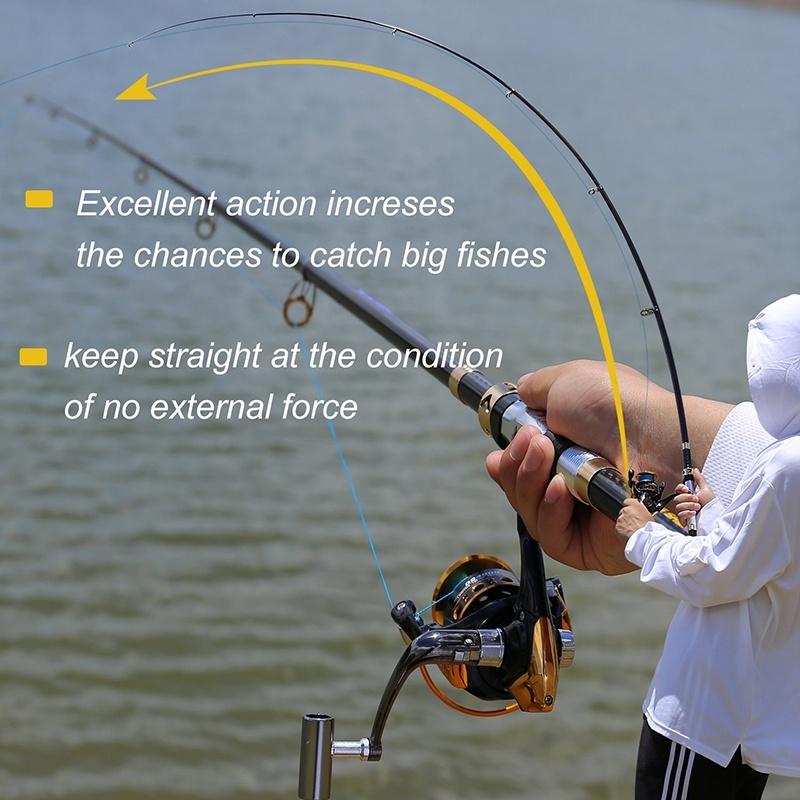 Teleskopspö fiskespö 99 % kolfiber 1,8M-3,6M metall Utomhussport Havsfiske resspön