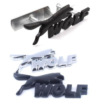 Wolf Logo 3D Metall Auto Frontgrill Abzeichen Kühlergrill Emblem F