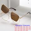 Magnetic Myopia Luxury Sunglasses Fashion Square Male Sun Glasses 2 In 1 Clip On Blue Light Blocking