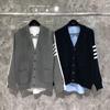 TIME BREATHE Korean Style Slim Fit V-Neck Thickened Sweater Cardigan