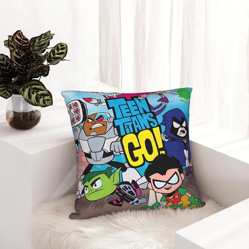 Teens Titans Go Beast Boy Pillow Cover Product Soft Cushion Cover Decorations Pillow Case Cover Living Room Multi-Size