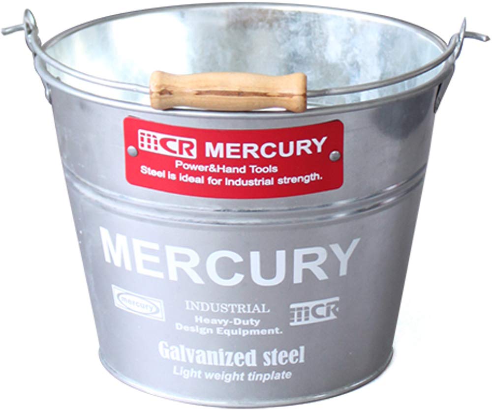 Ведро жестяное Keystone Mercury Маленькое 23см×В18см оцинкованное белое ME047205