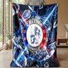 Chelsea FC Theme Blanket Soft Flannel Blanket Plush Throw Blanket Cozy Sofa Bed Blanket for Home Decor