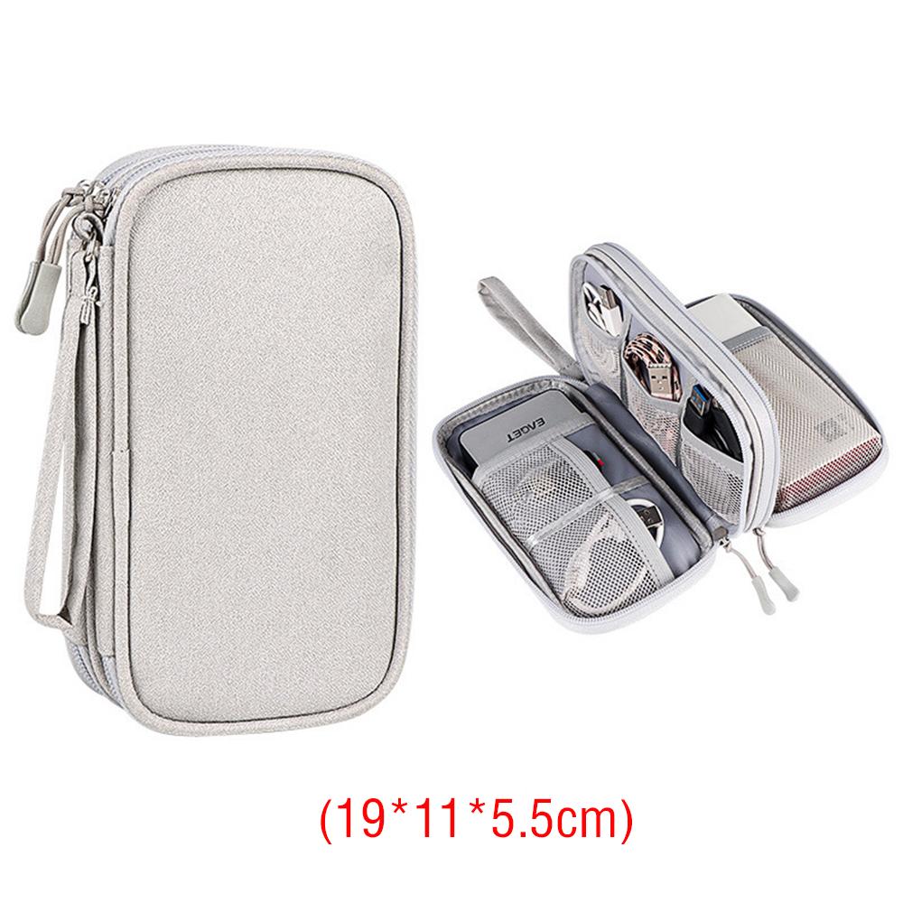 Organisateur de Sac de Voyage pour Câbles, Pochette de Rangement Portable, Imperméable, pour Câbles Électroniques, Cordons, Power Banks, Sacs Organisateur pour Gadgets, Sac de Rangement