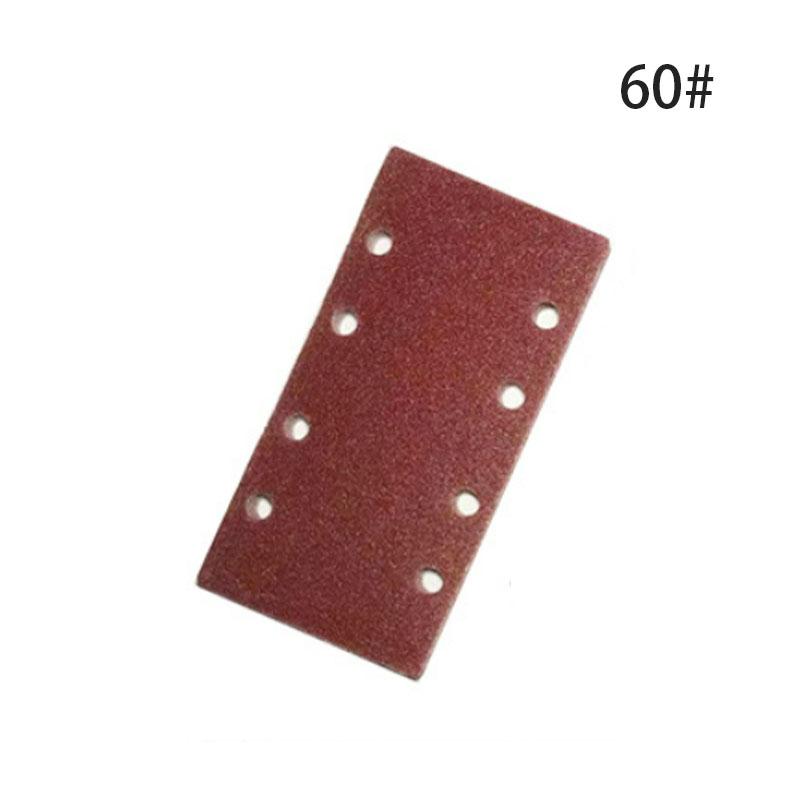 1pc Abrasive Stone 8 Hole Square Wood Polish Tools Glass Grinder 185*93mm Sandpaper Grit Flocking Sand Paper
