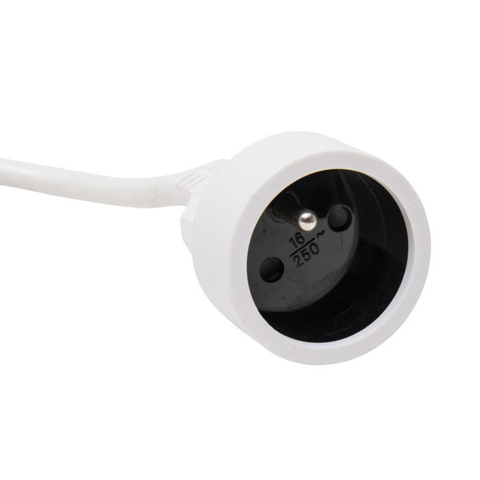 10 Meter Extension Cord 3500W Max. White Round Cable 3x1.5mm²