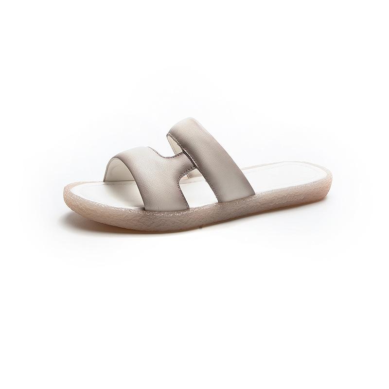 

Женская обувь Балетки Цельные Дышащие Повседневные Мамины Сандалии Шлепанцы 40 бежевый