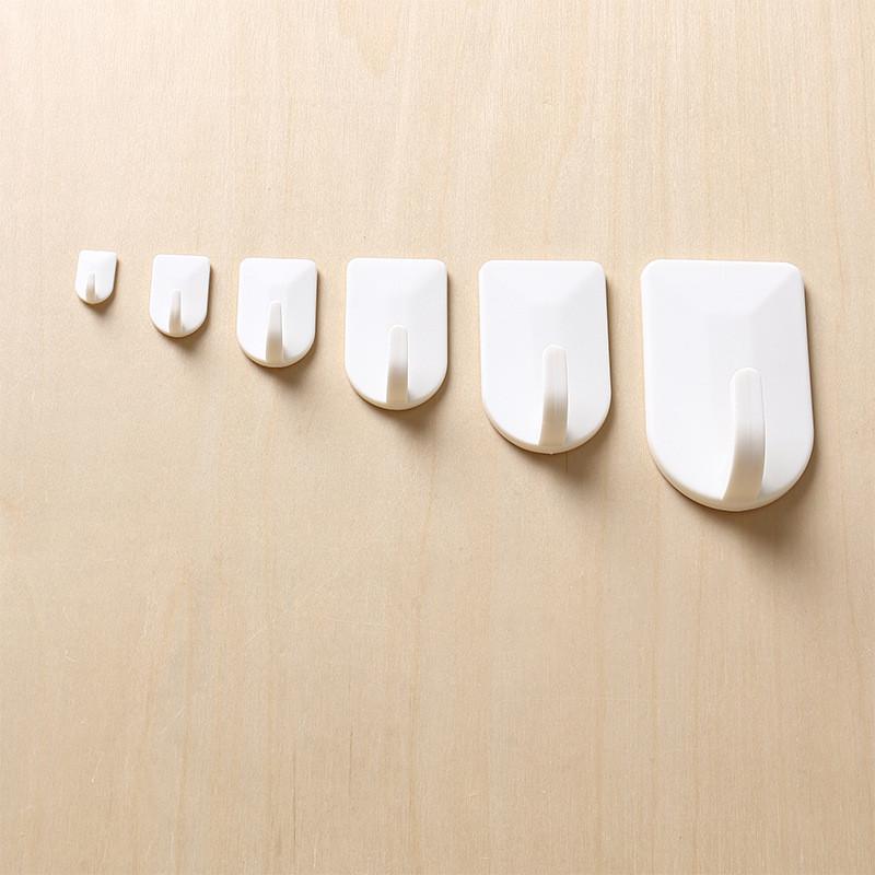 Shape Plastic U Adhesive Hooks Strong Hold Bathroom Kitchen Organization Storage