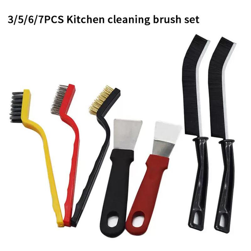 Kitchen Stove Cleaning Brush, Gas Stove Cleaning Scraper, Wire Brush For Cleaning Grease In No Dead Corners Or Crevices