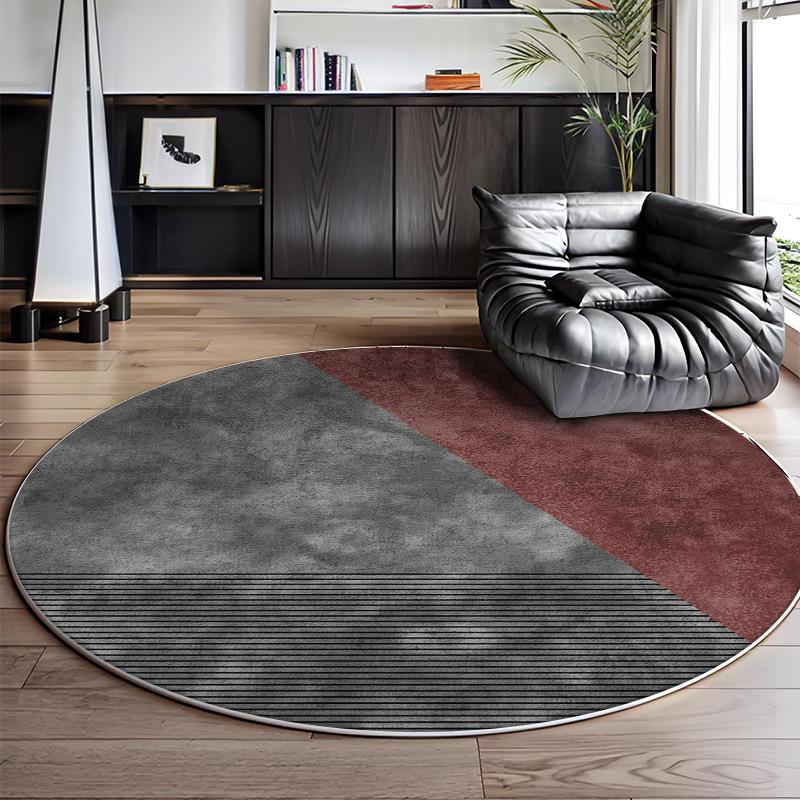 Modern Geometric Circular Carpet Luxury Office Chair Floor Mat for Spacious Living Room Sofa Carpet Home Decoration