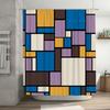 Colorful Modern Rectangular Shower Curtain Set for Bathroom Decor Purple Blue Yellow White Beige Size: 180x240cm (71x94)