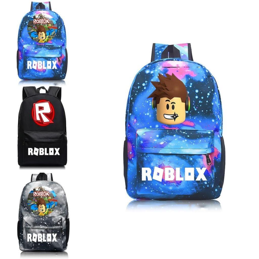 Wzór Roblox Plecak Szkolny dla Dzieci z Gwiaździstym Tłem i Dużą Pojemnością