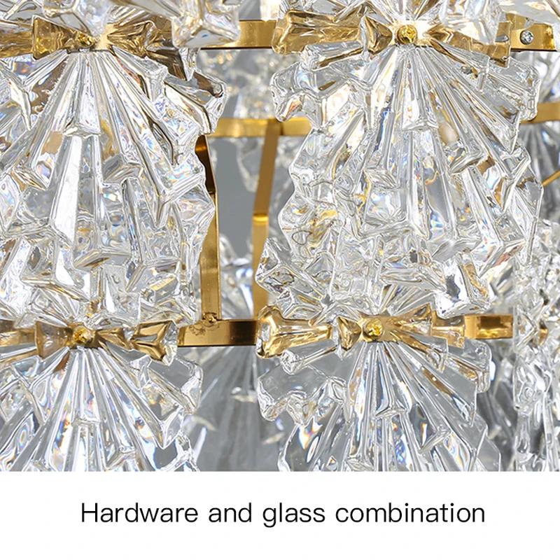 Modern Light Luxury Living Room LED Chandeliers Glass Bedroom French High-quality Ceiling Light Decoration Dining Room Lighting