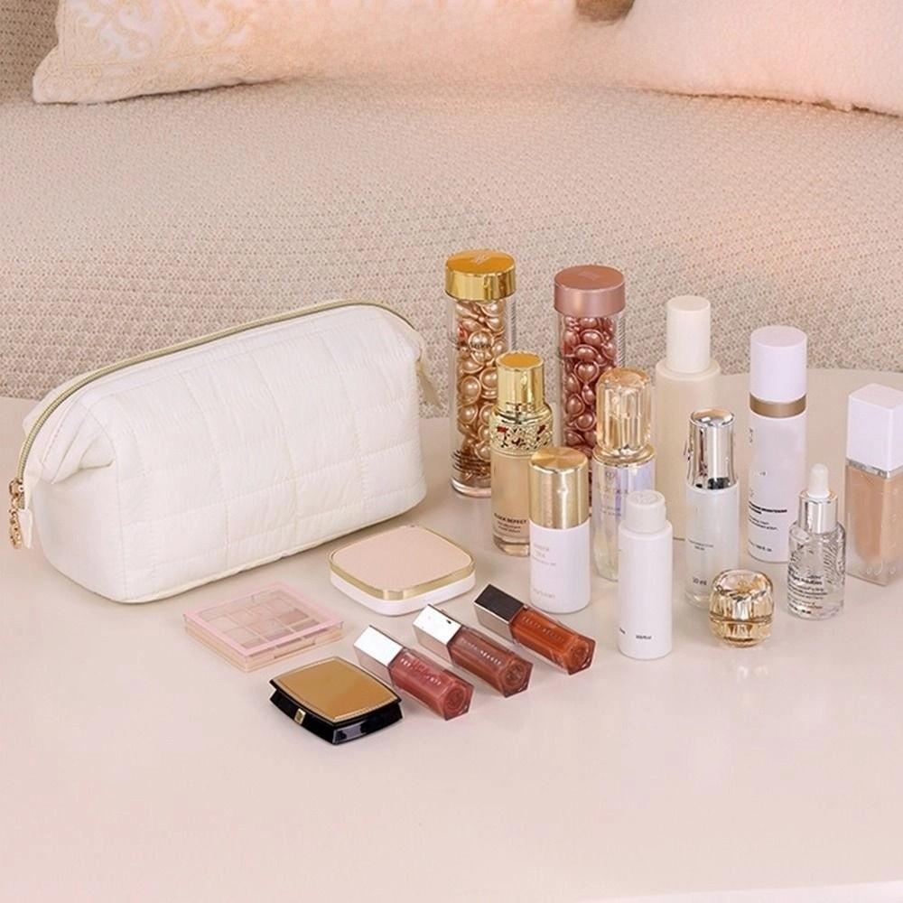 Solid Color Cosmetic Storage Bag Large Capacity Sundries Organizer Travel Toiletry Bag  Outdoor