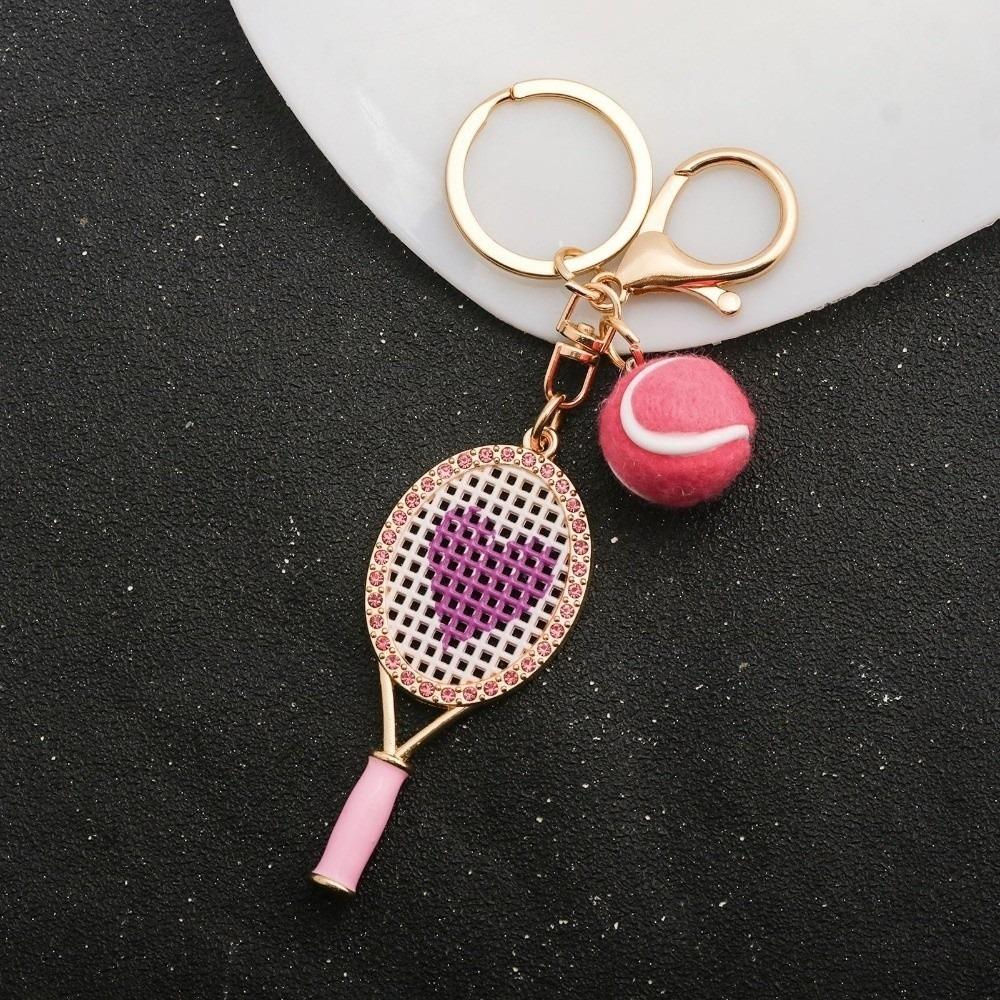 Metal Pendant Design Bag Charm Pendant Alloy Inlaid Rhinestone Sports Keychain Pendant  for Women