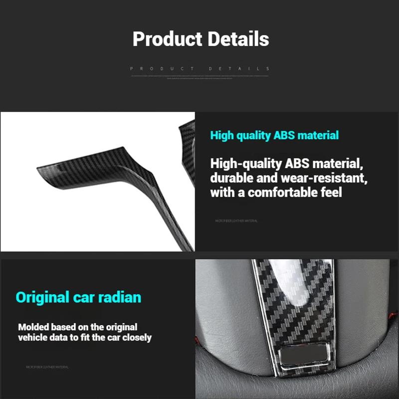 ABS Carbon Fiber Car Steering Wheel Button Cover Trim Stickers For BMW 3 5 Series G20 G30 X3 X4 G01 G02 2018-2020Car Accessories