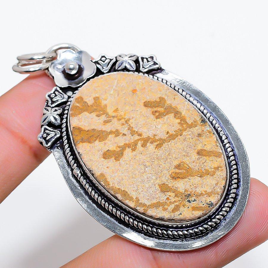 

Psilomelane Dendritic Gemstone Handmade Ethnic Jewelry Pendant 2.56 SR-2768