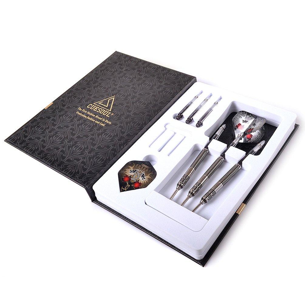 CUESOUL Dragon Series Tungsten 24g Darts Set with Barrels 90% Steel-Tip Titanium-Coated (CSDN-M2305)