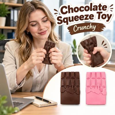 Anxiety Relief Crackling Chocolate Squishy Toy Crunchy Realistic Snacks Pinch  For Kids Adults