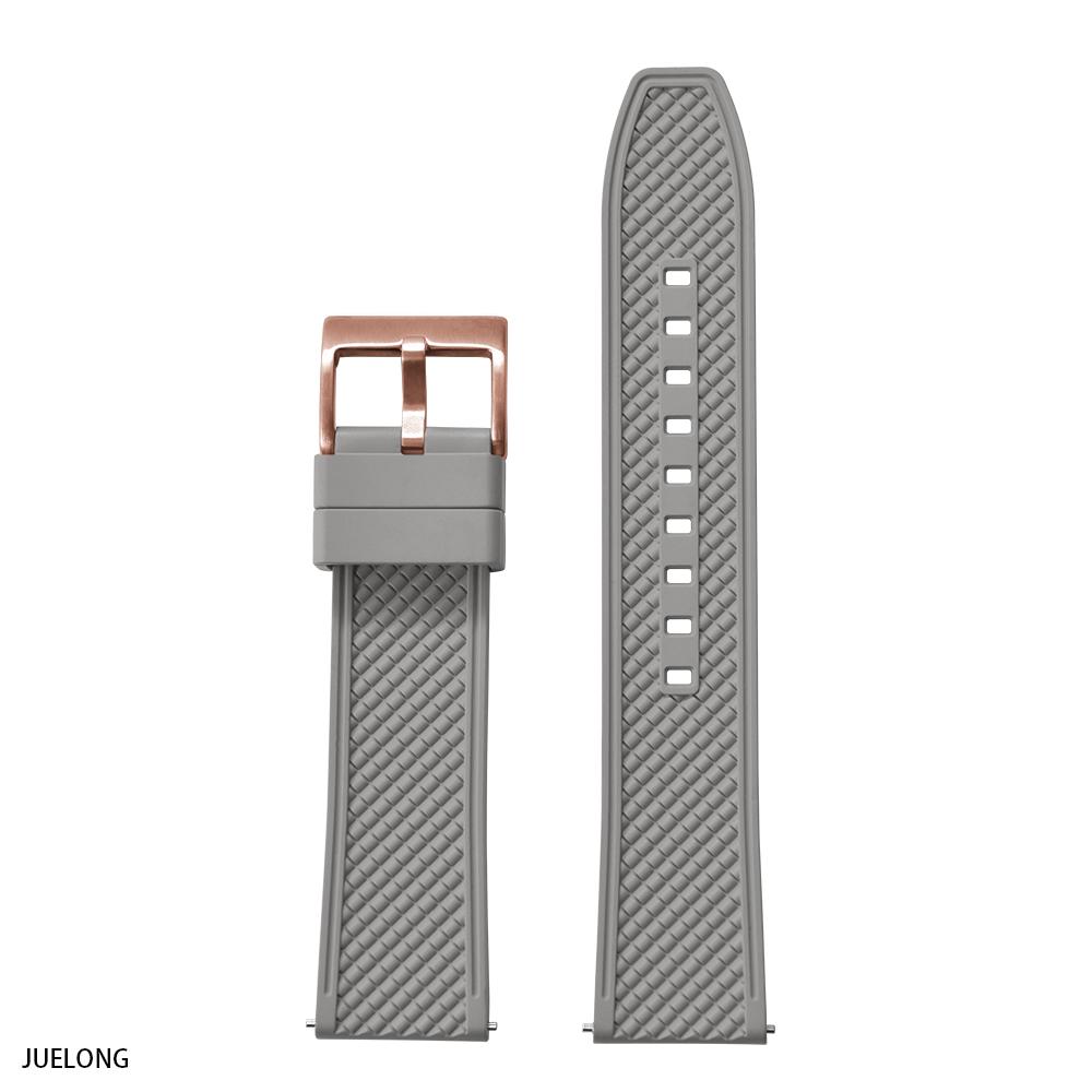 New Design HAISCH FKM Rubber Watch Strap 18mm 20mm 22mm 24mm Bullet Shape Quick Release Watch Bands Diving Waterproof Wristbands